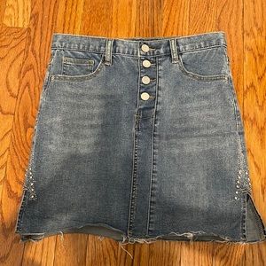 Women denim short skirt